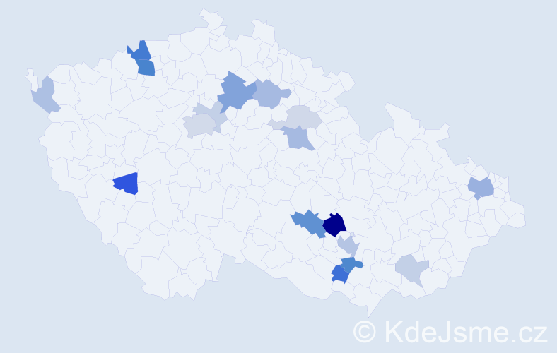 Příjmení: 'Harisová', počet výskytů 43 v celé ČR