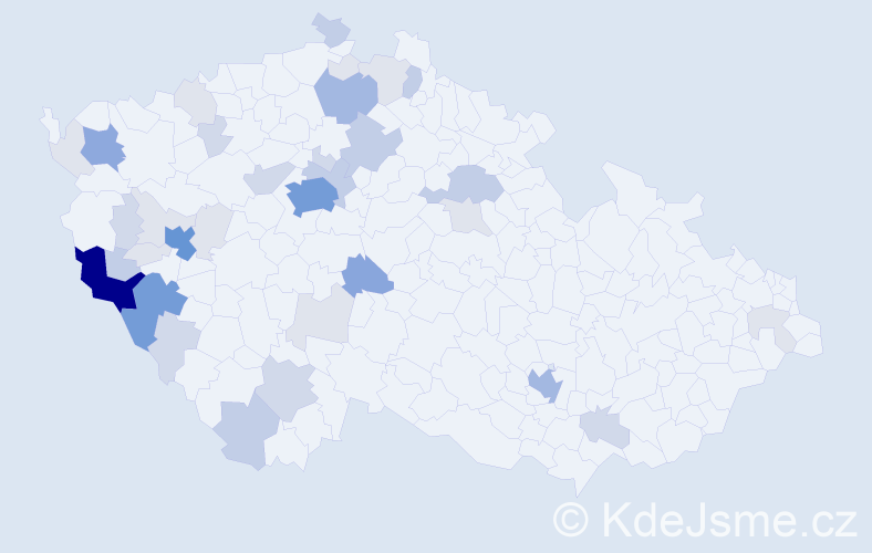 Příjmení: 'Sazamová', počet výskytů 132 v celé ČR