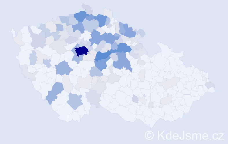 Příjmení: 'Kout', počet výskytů 496 v celé ČR