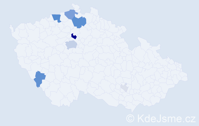 Příjmení: 'Mathaus', počet výskytů 20 v celé ČR