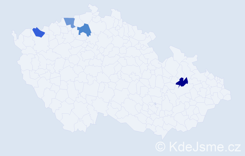 Příjmení: 'Picurová', počet výskytů 17 v celé ČR