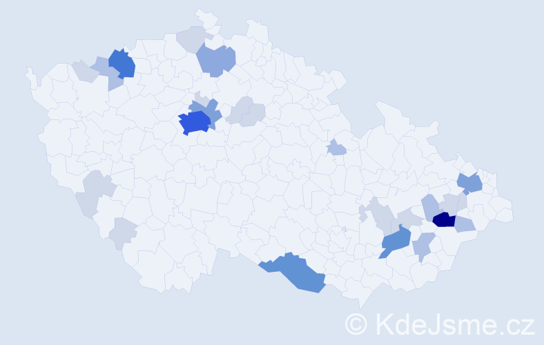 Příjmení: 'Pořická', počet výskytů 76 v celé ČR