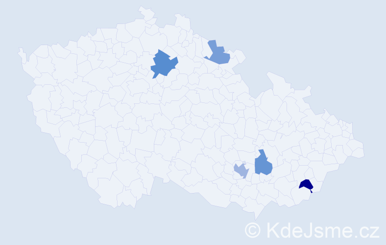 Příjmení: 'Kulesza', počet výskytů 7 v celé ČR