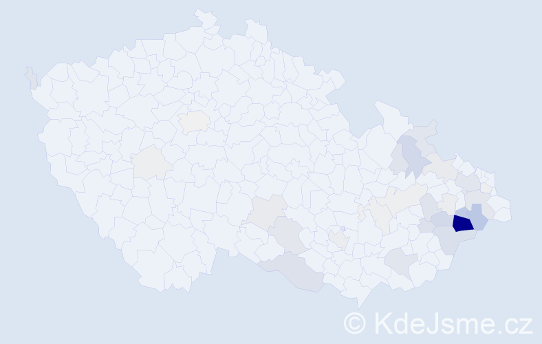 Příjmení: 'Fojtášek', počet výskytů 124 v celé ČR