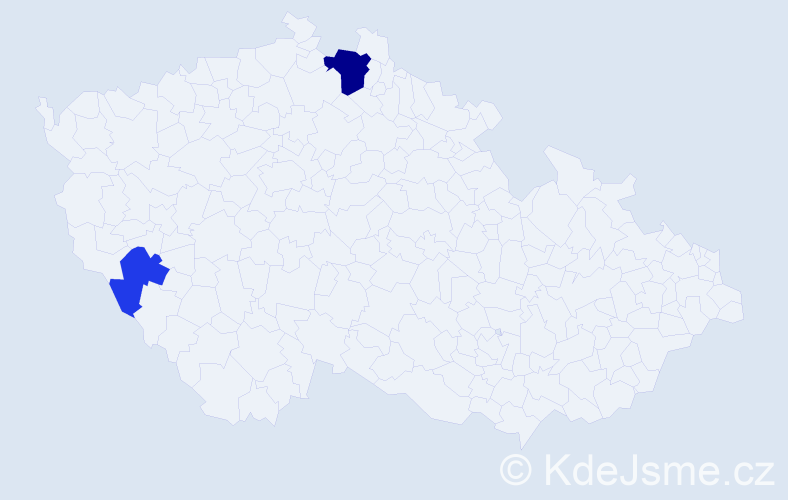 Příjmení: 'Mičjarová', počet výskytů 4 v celé ČR