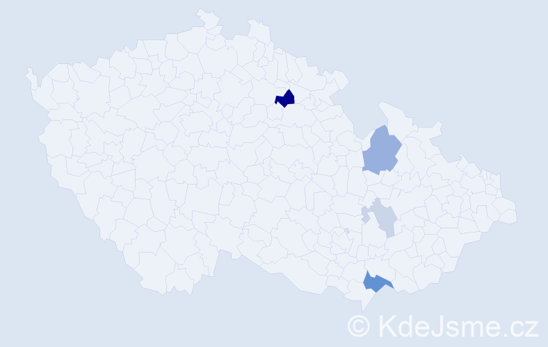 Příjmení: 'Kominácká', počet výskytů 11 v celé ČR