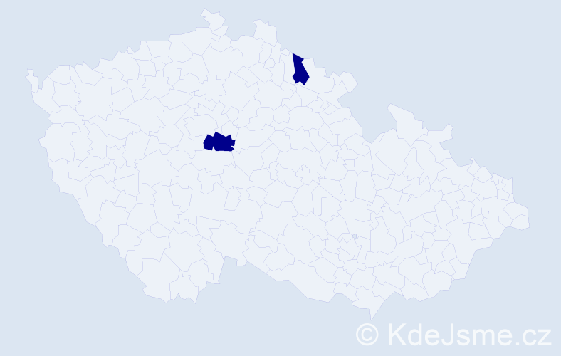 Příjmení: 'Mišánik', počet výskytů 2 v celé ČR
