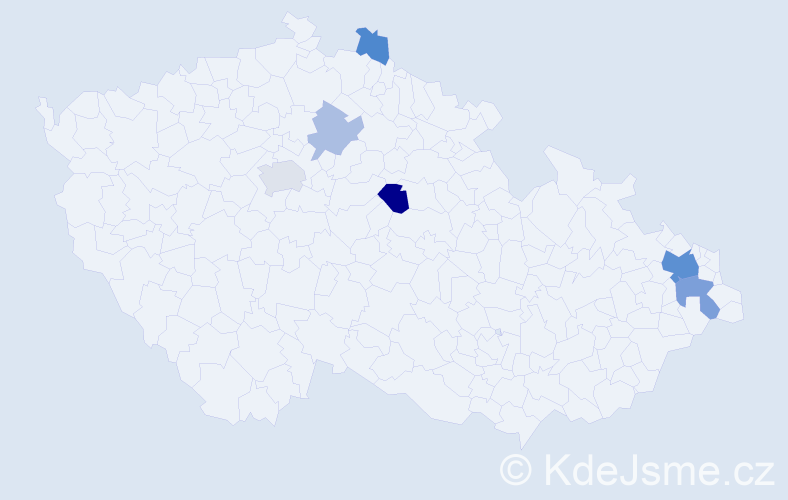 Příjmení: 'Lisík', počet výskytů 15 v celé ČR