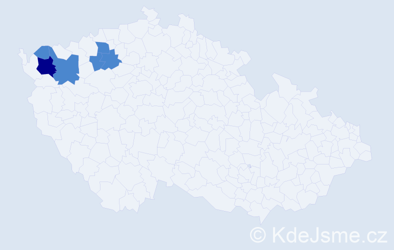 Příjmení: 'Čarnožická', počet výskytů 8 v celé ČR