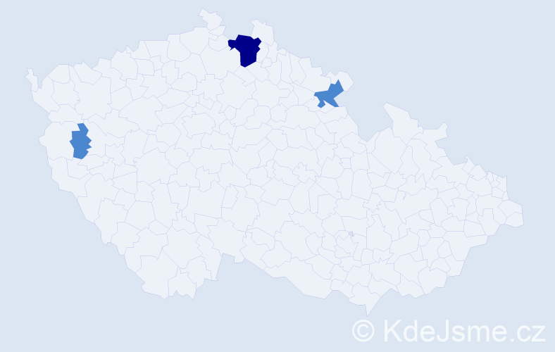 Příjmení: 'Štempecová', počet výskytů 9 v celé ČR