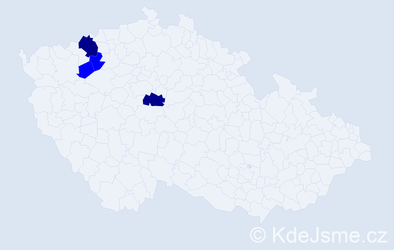 Příjmení: 'Gassauer', počet výskytů 6 v celé ČR