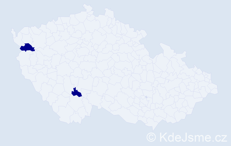 Příjmení: 'Kűffner', počet výskytů 2 v celé ČR
