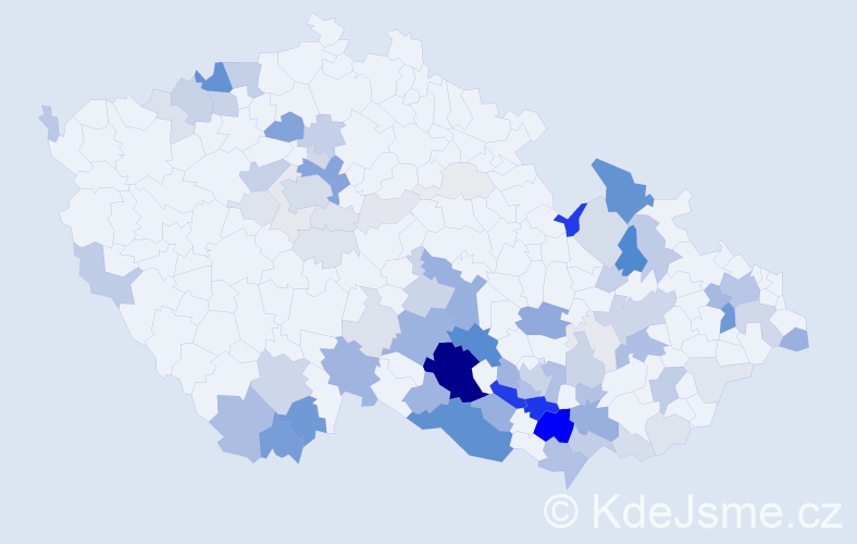 Příjmení: 'Bula', počet výskytů 293 v celé ČR