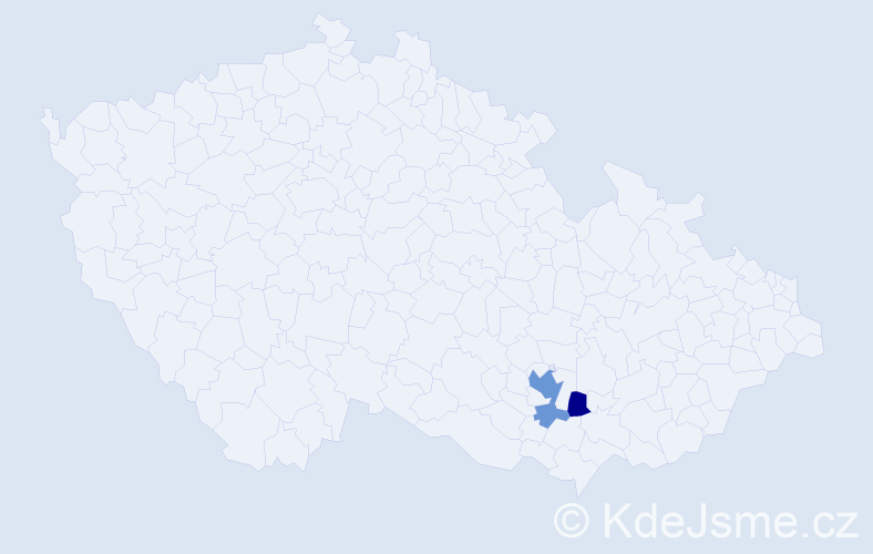 Příjmení: 'Bretter', počet výskytů 11 v celé ČR
