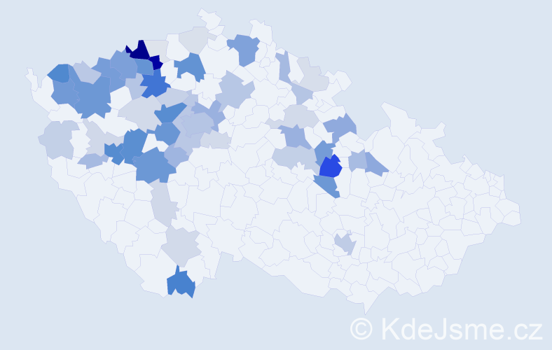 Příjmení: 'Vimr', počet výskytů 209 v celé ČR