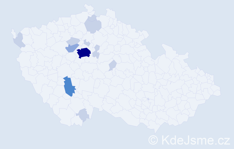 Příjmení: 'Koštel', počet výskytů 29 v celé ČR