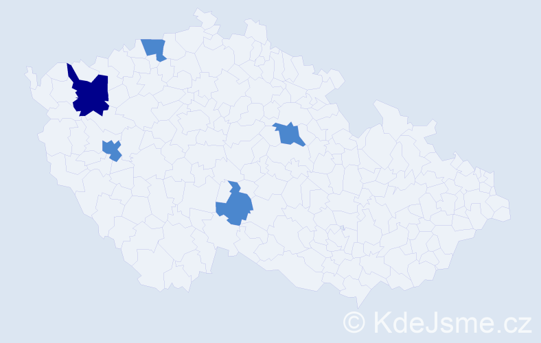 Příjmení: 'Vandák', počet výskytů 12 v celé ČR