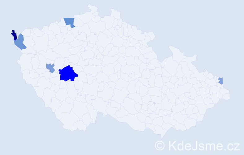 Příjmení: 'Paboučková', počet výskytů 10 v celé ČR