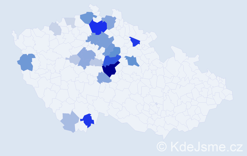 Příjmení: 'Vokolek', počet výskytů 85 v celé ČR