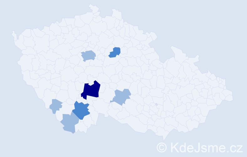 Příjmení: 'Mrosko', počet výskytů 12 v celé ČR