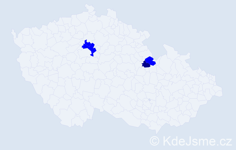 Příjmení: 'Schöpsová', počet výskytů 5 v celé ČR