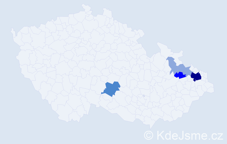 Příjmení: 'Wroblowská', počet výskytů 17 v celé ČR