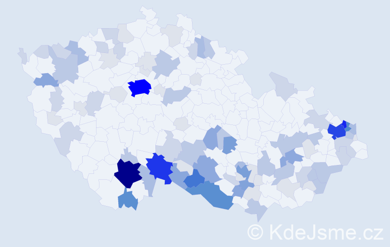 Příjmení: 'Lukšová', počet výskytů 336 v celé ČR