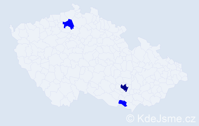 Příjmení: 'Kléber', počet výskytů 4 v celé ČR