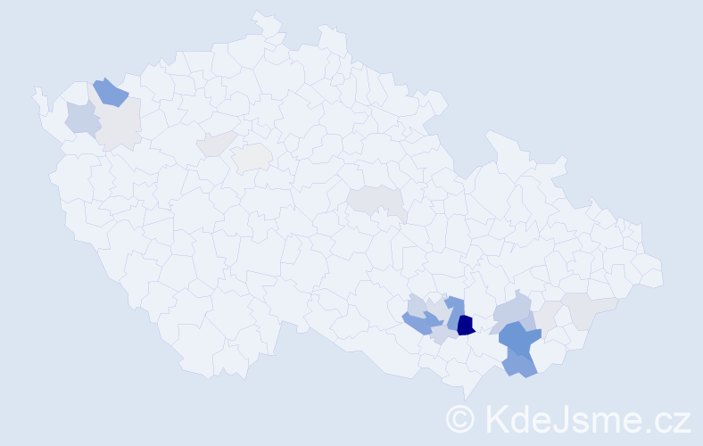 Příjmení: 'Fiantová', počet výskytů 68 v celé ČR