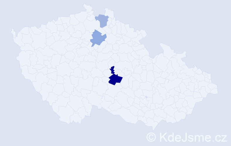 Příjmení: 'Ganobjak', počet výskytů 5 v celé ČR