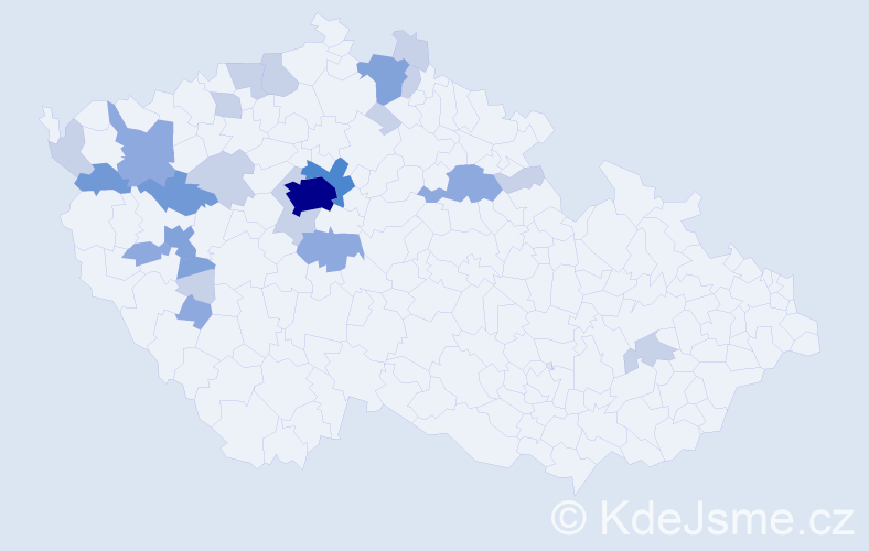 Příjmení: 'Svášek', počet výskytů 57 v celé ČR