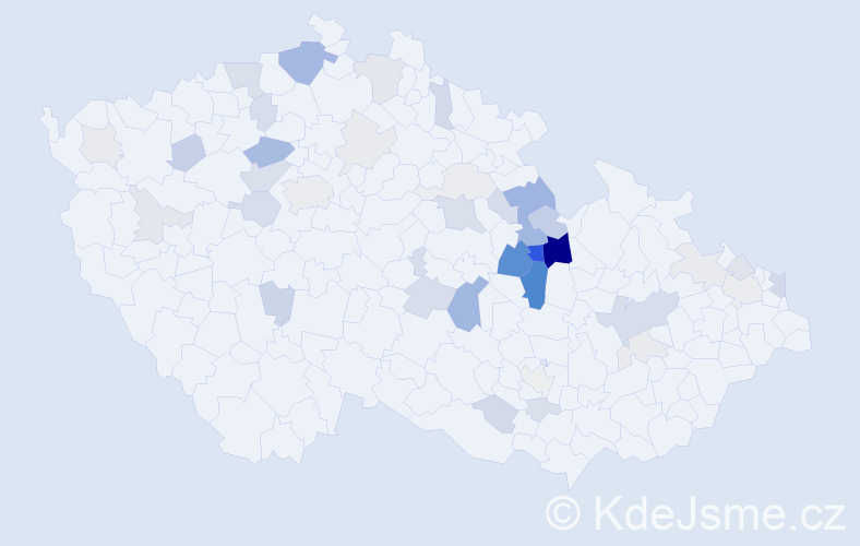 Příjmení: 'Betlach', počet výskytů 115 v celé ČR