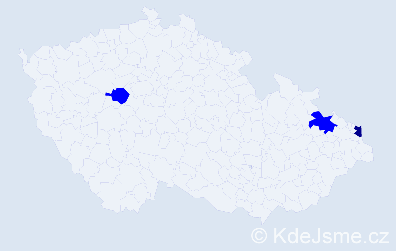 Příjmení: 'Vluková', počet výskytů 4 v celé ČR