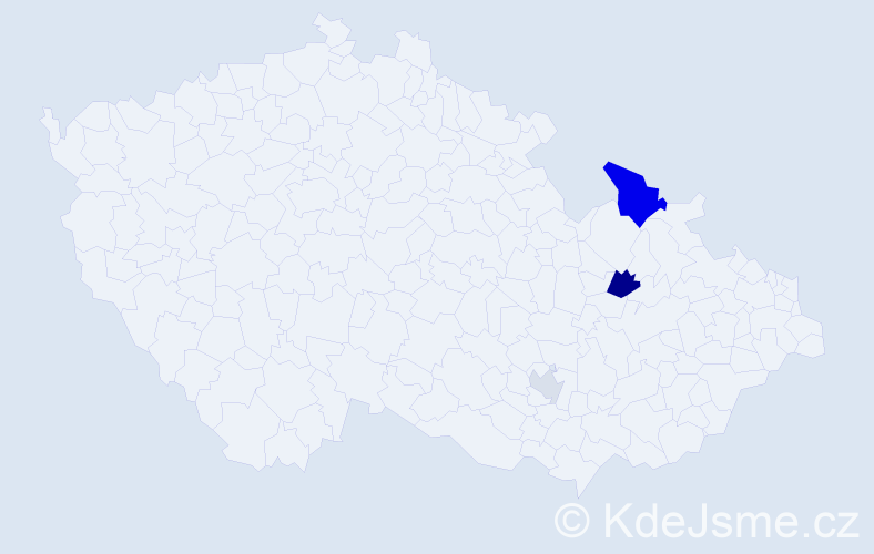 Příjmení: 'Bašo', počet výskytů 6 v celé ČR