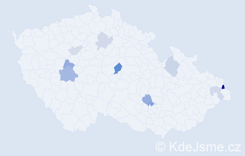 Příjmení: 'Gaľová', počet výskytů 16 v celé ČR