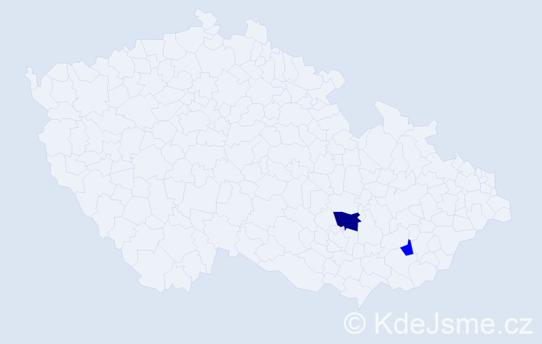 Příjmení: 'Talár', počet výskytů 3 v celé ČR