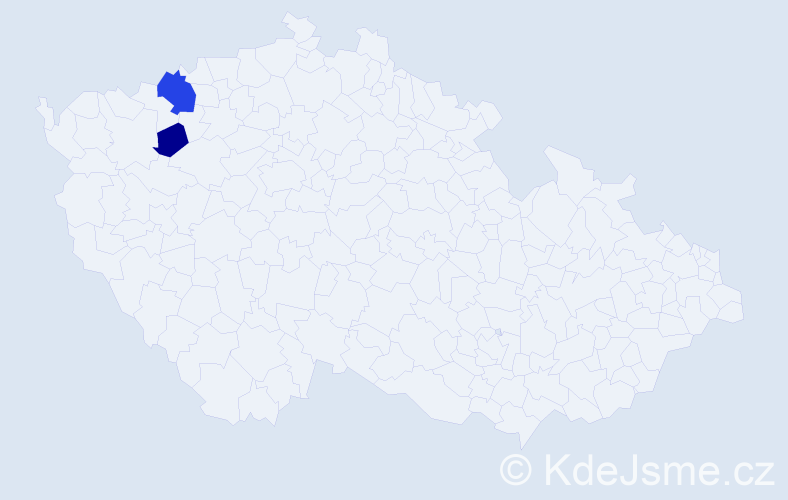 Příjmení: 'Kubániková', počet výskytů 4 v celé ČR