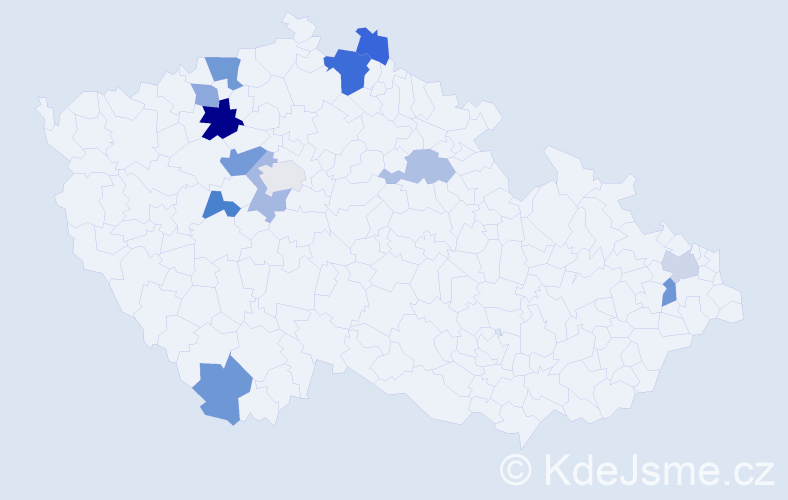 Příjmení: 'Simová', počet výskytů 20 v celé ČR