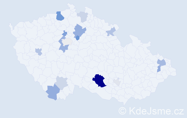 Příjmení: 'Čierna', počet výskytů 32 v celé ČR