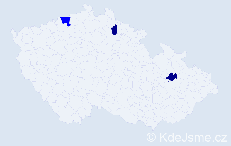 Příjmení: 'Uvizl', počet výskytů 5 v celé ČR