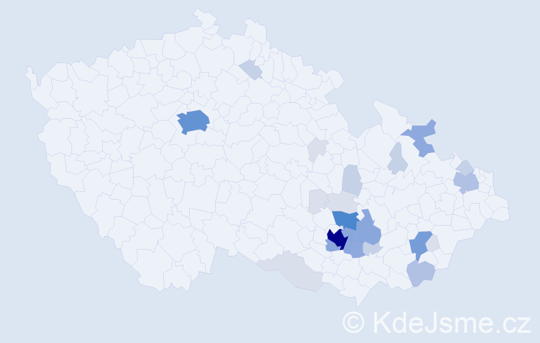 Příjmení: 'Res', počet výskytů 89 v celé ČR