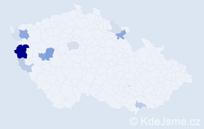 Příjmení: 'Goubej', počet výskytů 41 v celé ČR