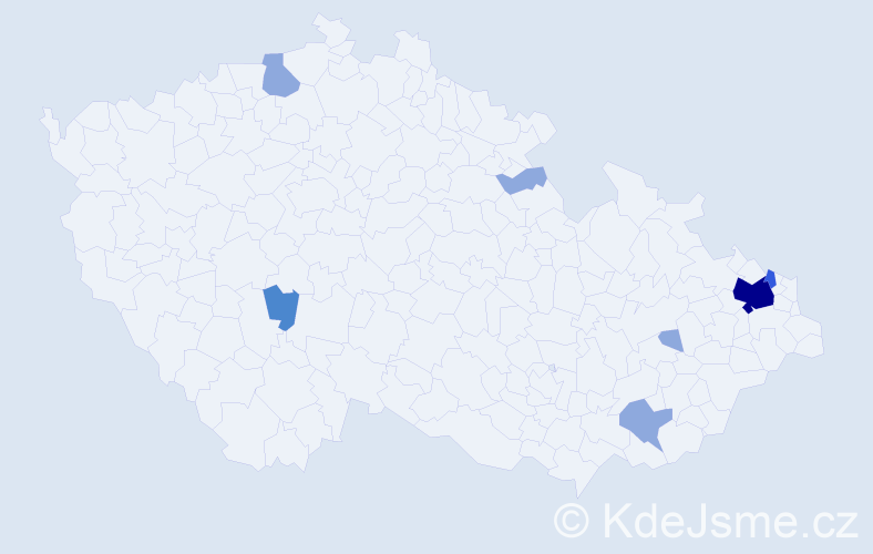 Příjmení: 'Lassmannová', počet výskytů 14 v celé ČR