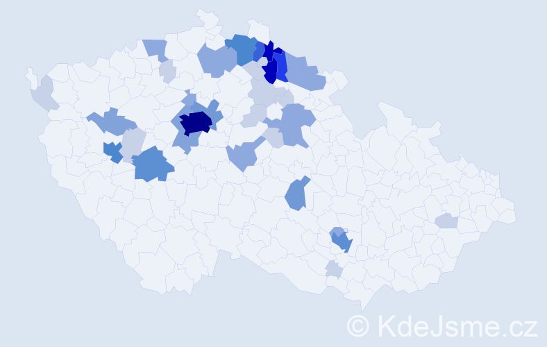 Příjmení: 'Hásek', počet výskytů 114 v celé ČR