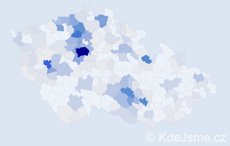 Příjmení: 'Rousová', počet výskytů 863 v celé ČR