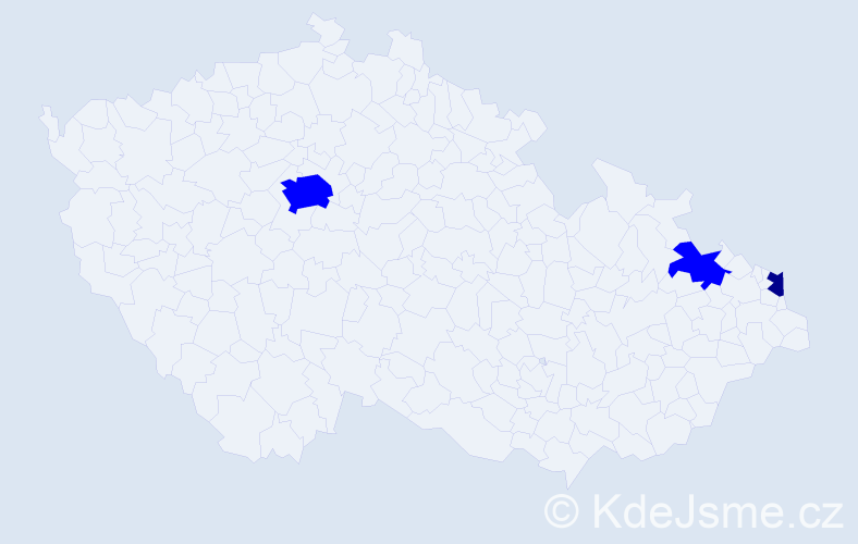 Příjmení: 'Vluková', počet výskytů 4 v celé ČR