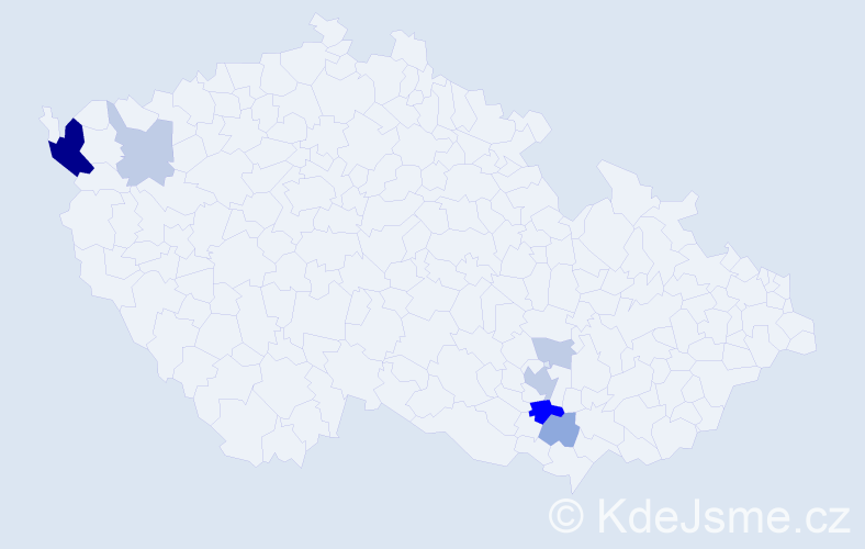 Příjmení: 'Kirch', počet výskytů 23 v celé ČR