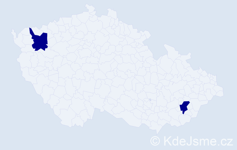 Příjmení: 'Stegmannová', počet výskytů 2 v celé ČR