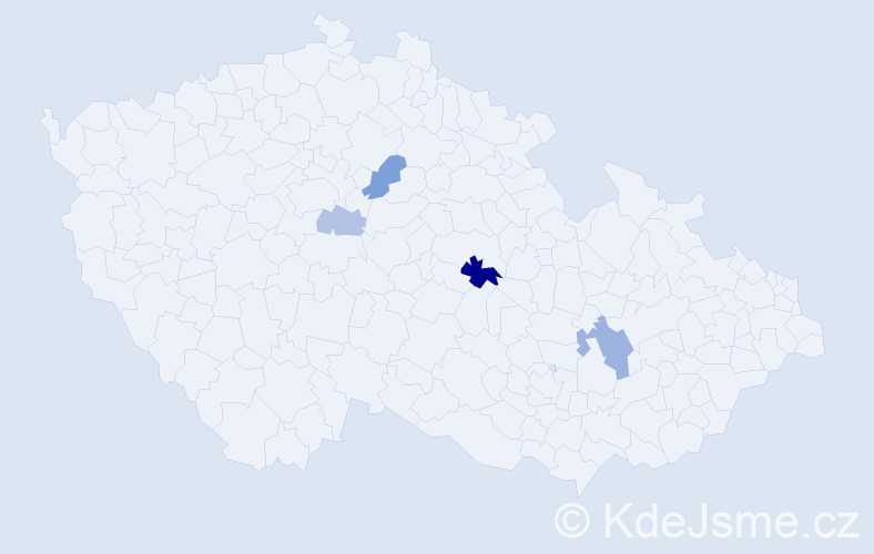 Příjmení: 'Adel', počet výskytů 15 v celé ČR
