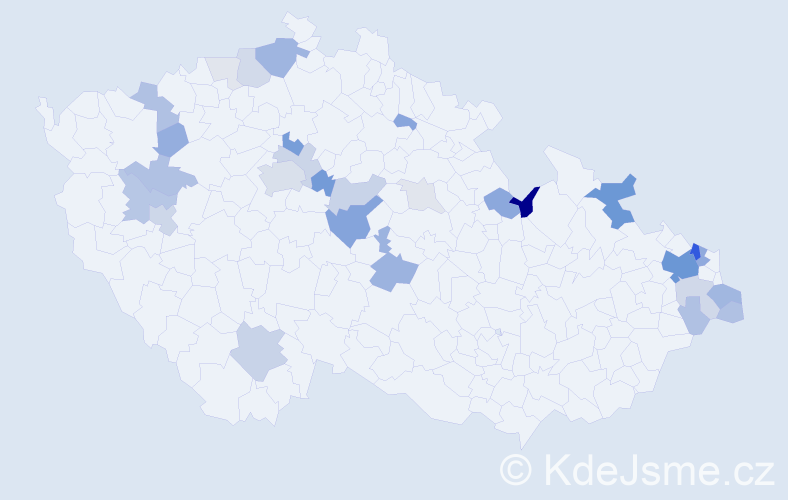 Příjmení: 'Dobřanský', počet výskytů 98 v celé ČR